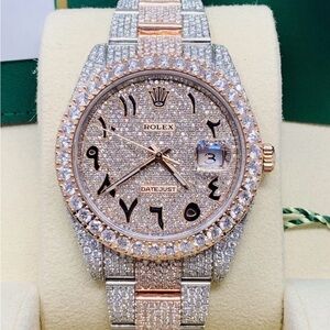 Rolex Datejust with Diamond Accents in Silver and Rose Gold
